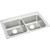 ELKAY  LRAD3322650 Lustertone Classic Stainless Steel 33" x 22" x 6-1/2", 0-Hole Equal Double Bowl Drop-in ADA Sink
