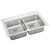 Elkay Lustertone Classic Stainless Steel 33" x 22" x 6-1/2", 3-Hole Equal Double Bowl Drop-in ADA Sink with Perfect Drain and Quick-clip - LRADQ332265PD3
