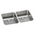 Elkay Lustertone Classic Stainless Steel, 30-3/4" x 18-1/2" x 4-7/8", Double Bowl Undermount ADA Sink w/Perfect Drain - ELUHAD311850PD