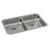 Elkay Lustertone Classic Stainless Steel, 30-3/4" x 18-1/2" x 5-3/8", Double Bowl Undermount ADA Sink w/Perfect Drain - ELUHAD311855PD