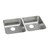 ELKAY  ELUHAD361850 Lustertone Classic Stainless Steel 35-3/4" x 18-1/2" x 4-7/8", Equal Double Bowl Undermount ADA Sink