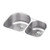 Elkay Lustertone Classic Stainless Steel 31-1/4" x 20" x 10", Offset 60/40 Double Undermount Sink w/Perfect Drain - ELUH311910RPD