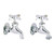 Elkay Commercial Service/ Utility Single Hole Wall Mount Faucet 1 pair -Chrome - LK69C