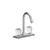 ELKAY  LKA2475LF 4" Centerset Deck Mount Faucet with Gooseneck Spout and Clear Crystalac Handles -Chrome