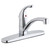 ELKAY  LK1000CR Everyday Three Hole Deck Mount Kitchen Faucet with Lever Handle and Deck Plate/Escutcheon -Chrome