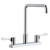 Elkay 8" Centerset Exposed Deck Mount Faucet with Arc Spout and 4" Lever Handles -Chrome - LKD2442BHC