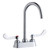 ELKAY  LK406LGN05T4 4" Centerset with Exposed Deck Laminar Flow Faucet with 5" Gooseneck Spout 4" Wristblade Handles -Chrome