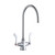 Elkay Single Hole with Concealed Deck Laminar Flow Faucet with 8" Gooseneck Spout 4" Wristblade Handles -Chrome - LK500LGN08T4