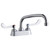 ELKAY  LK406AT08T4 4" Centerset with Exposed Deck Faucet with 8" Arc Tube Spout 4" Wristblade Handles