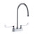 ELKAY  LK406GN08T6 4" Centerset with Exposed Deck Faucet with 8" Gooseneck Spout 6" Wristblade Handles -Chrome