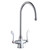 Elkay Single Hole with Concealed Deck Faucet with 8" Gooseneck Spout 4" Wristblade Handles -Chrome - LK500GN08T4