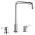 ELKAY  LKD2432C 8" Centerset Concealed Deck Mount Faucet with Arc Tube Spout and 2-5/8" Lever Handles -Chrome