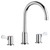 ELKAY  LKD2439C 8" Centerset Concealed Deck Mount Faucet with Arc Spout and 2-5/8" Lever Handles -Chrome