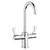 Elkay Single Hole 12-1/2" Deck Mount Faucet with Gooseneck Spout Twin Lever Handles -Chrome - LKD208813C