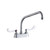 ELKAY  LK406HA10T6 4" Centerset with Exposed Deck Faucet with 10" High Arc Spout 6" Wristblade Handles -Chrome