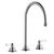 Elkay 8" Widespread Faucet with 8" Gooseneck Spout 2" Lever Handles -Chrome - LK800GN08L2