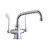 ELKAY  LK500AT08T6 Single Hole with Concealed Deck Faucet with 8" Arc Tube Spout 6" Wristblade Handles -Chrome