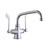Elkay Single Hole with Concealed Deck Faucet with 8" Arc Tube Spout 6" Wristblade Handles -Chrome - LK500AT08T6