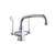 Elkay Single Hole with Concealed Deck Faucet with 10" Arc Tube Spout 6" Wristblade Handles -Chrome - LK500AT10T6