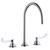 Elkay 8" Widespread Laminar Flow Faucet with 8" Gooseneck Spout 4" Wristblade Handles -Chrome - LK800LGN08T4