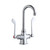 Elkay Single Hole with Concealed Deck Faucet with 4" Gooseneck Spout 6" Wristblade Handles -Chrome - LK500GN04T6