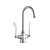 ELKAY  LK500GN05T6 Single Hole with Concealed Deck Faucet with 5" Gooseneck Spout 6" Wristblade Handles -Chrome
