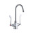 Elkay Single Hole with Concealed Deck Faucet with 5" Gooseneck Spout 6" Wristblade Handles -Chrome - LK500GN05T6