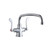 Elkay Single Hole with Concealed Deck Faucet with 12" Arc Tube Spout 4" Wristblade Handles -Chrome - LK500AT12T4