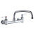 Elkay Foodservice 8" Centerset Wall Mount Faucet with 12" Arc Tube Spout 2" Lever Handles 1/2in Offset Inlets -Chrome - LK940AT12L2H