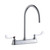 Elkay 8" Centerset with Exposed Deck Laminar Flow Faucet with 8" Gooseneck Spout 4" Wristblade Handles -Chrome - LK810LGN08T4