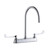 Elkay 8" Centerset with Exposed Deck Laminar Flow Faucet with 8" Gooseneck Spout 6" Wristblade Handles -Chrome - LK810LGN08T6