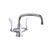 ELKAY  LK500AT14T4 Single Hole with Concealed Deck Faucet with 14" Arc Tube Spout 4" Wristblade Handles -Chrome