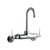 ELKAY  LK945GN04L2T Foodservice 3-8" Adjustable Centers Wall Mount Faucet with 4" Gooseneck Spout 2" Lever Handles 2in Inlet