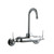 Elkay Foodservice 3-8" Adjustable Centers Wall Mount Faucet with 4" Gooseneck Spout 2" Lever Handles 2in Inlet - LK945GN04L2T