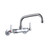 ELKAY  LK945AT08L2T Foodservice 3-8" Adjustable Centers Wall Mount Faucet w/8" Arc Tube Spout 2" Lever Handles 2" Inlet -Chrome