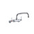Elkay Foodservice 3-8" Adjustable Centers Wall Mount Faucet w/10" Arc Tube Spout 2in Lever Handles 2in Inlet -Chrome - LK945AT10L2T