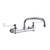 ELKAY  LK940AT14T6H Foodservice 8" Centerset Wall Mount Faucet with 14" Arc Tube Spout 6" Wristblade Handles 1/2in Offset Inlets