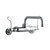 ELKAY LK945TS08T4T Foodservice 3-8" Adjustable Centers Wall Mount Faucet w/8" Tube Spout 4in Wristblade Handles 2in Inlet -Chrome