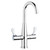 ELKAY LKD2223C Single Hole Deck Mount Faucet with Gooseneck Spout Twin Lever Handles -Chrome