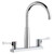 Elkay 8" Centerset Exposed Deck Mount Faucet with Gooseneck Spout and 4" Lever Handles -Chrome - LKD2423BHC