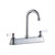 Elkay 8" Centerset with Exposed Deck Faucet with 4" Gooseneck Spout 2" Lever Handles -Chrome - LK810GN04L2