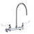Elkay 8" Centerset Laminar Flow Faucet with 8" Gooseneck Spout 6" WristbladeHandle 1/2 Offset Inlets+Stop - LK940LGN08T6S