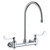 ELKAY LK940GN08T4H Scrub/Handwash 8" Centerset Wall Mount Faucet w/8" Gooseneck Spout 4" Wristblade Handles 1/2in Offset Inlet