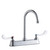 Elkay 8" Centerset with Exposed Deck Faucet with 5" Gooseneck Spout 4" Wristblade Handles -Chrome - LK810GN05T4