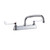 ELKAY  LK810AT10T6 8" Centerset with Exposed Deck Faucet with 10" Arc Tube Spout 6" Wristblade Handles -Chrome