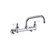 Elkay Foodservice 8" Centerset Wall Mount Faucet with 8" Arc Tube Spout 2" Lever Handles 1/2 Offset Inlets+Stop - LK940AT08L2S