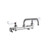 Elkay Foodservice 8" Centerset Wall Mount Faucet with 8" Tube Spt 4" Wristblade Handles 1/2 Offset Inlets+Stop - LK940TS08T4S