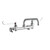 ELKAY  LK940TS08T6S Foodservice 8" Centerset Wall Mount Faucet with 8" Tube Spout 6" Wristblade Handles 1/2 Offset Inlets+Stop