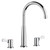 Elkay Deck Mount Faucet with Gooseneck Spout and 2-5/8" Lever Handles -Chrome - LKD232SC