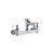 Elkay 8" Centerset Wall Mount Faucet with 3" Bucket Hook Spout 2" Lever Handles 1/2in Offset Inlets Polished -Chrome - LK940BP03L2H